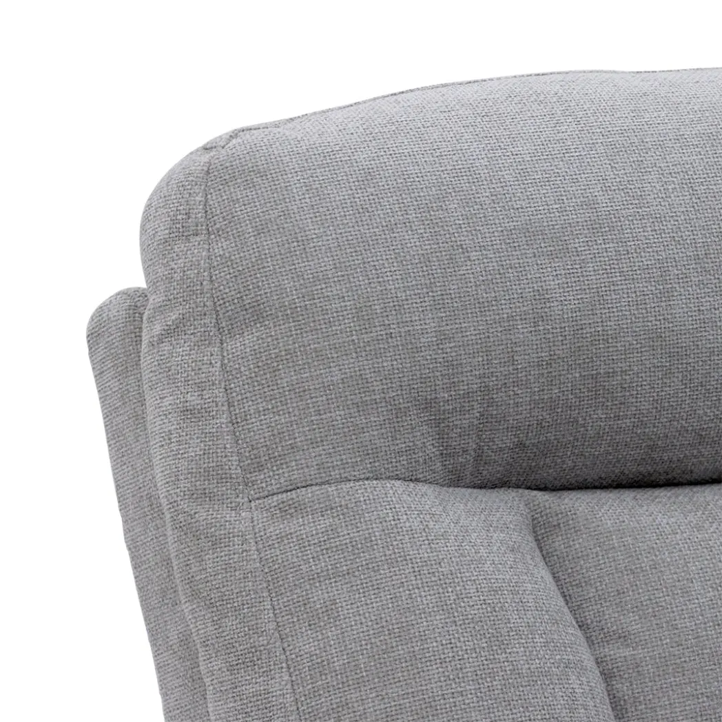 Corinthia Riser Recliner with Heat and Massage - Light Grey Chenille Fabric thumbnail 8