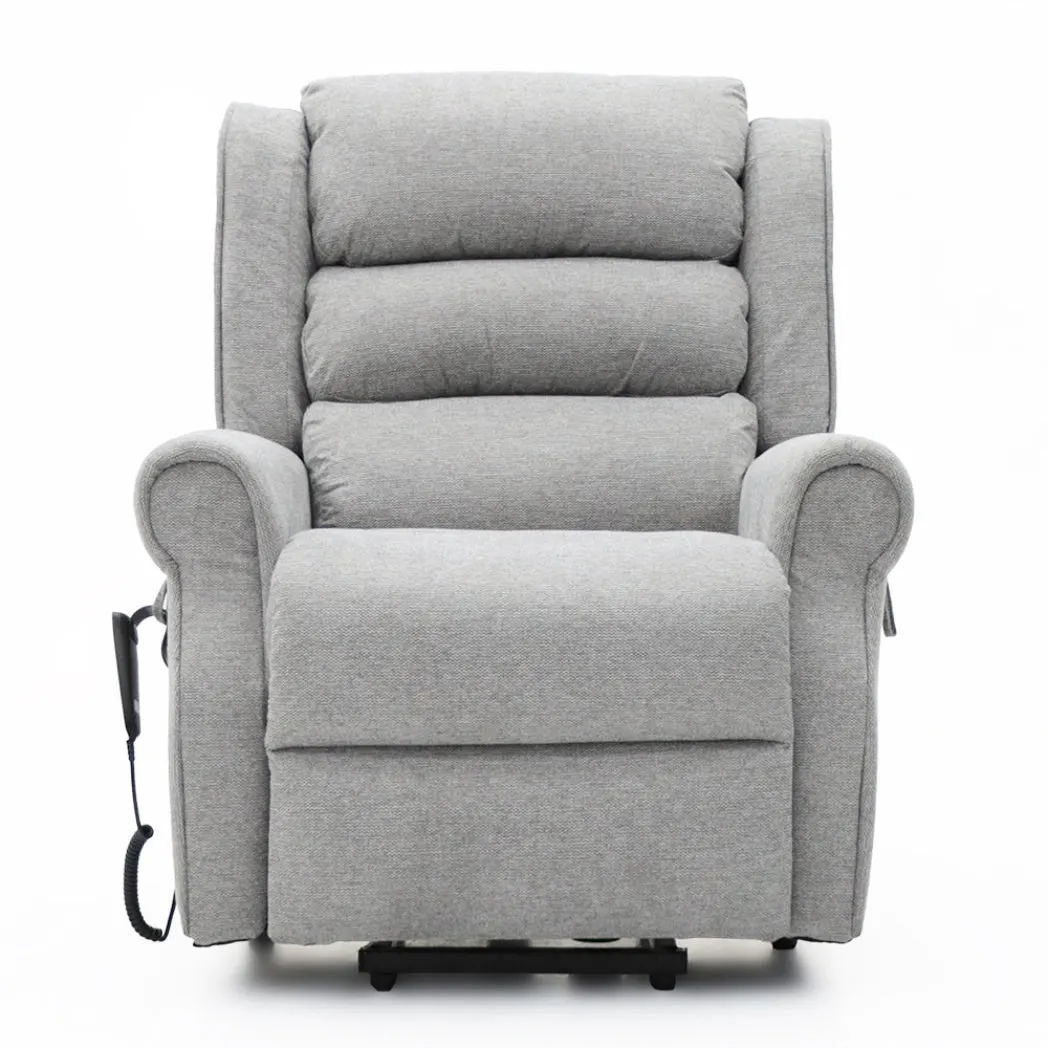 Dorchester Dual Motor Riser Recliner - Grey Chenille Fabric thumbnail 3