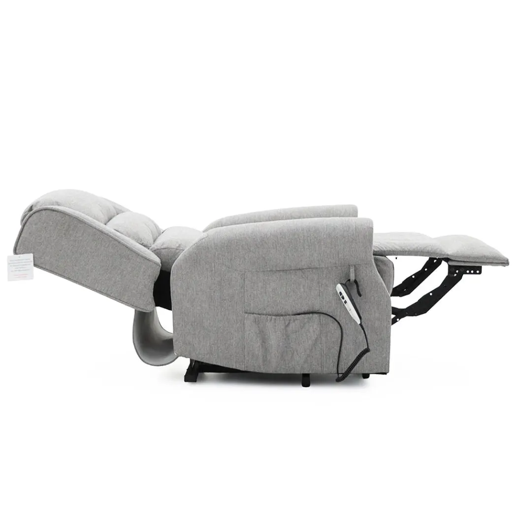 Dorchester Dual Motor Riser Recliner - Grey Chenille Fabric thumbnail 6