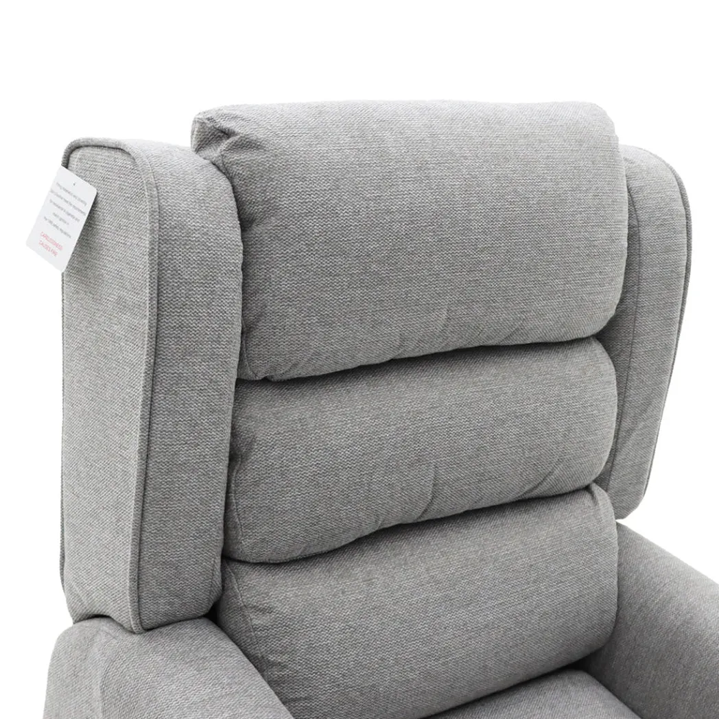 Dorchester Dual Motor Riser Recliner - Grey Chenille Fabric thumbnail 8