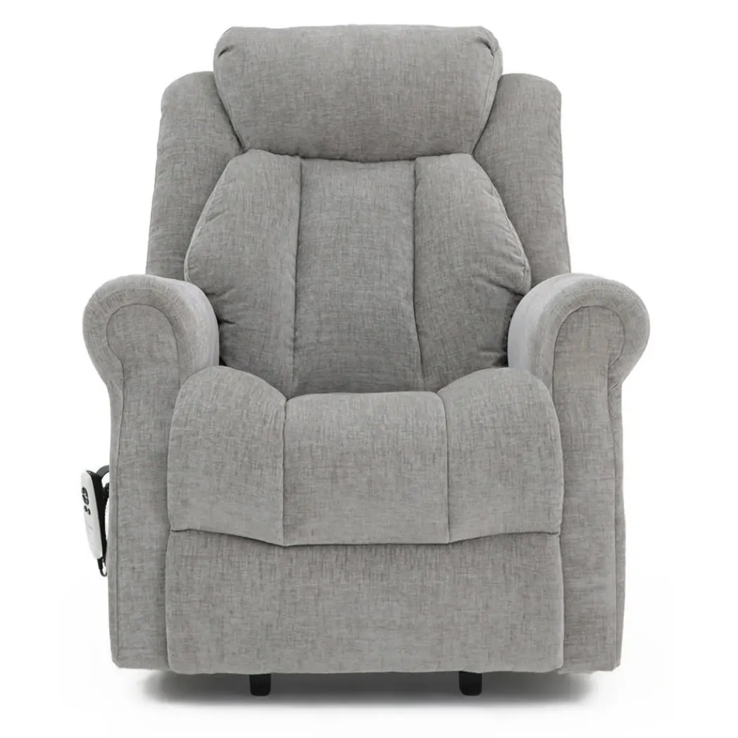 Langham Riser Recliner with Heat and Massage - Grey Chenille Fabric thumbnail 3