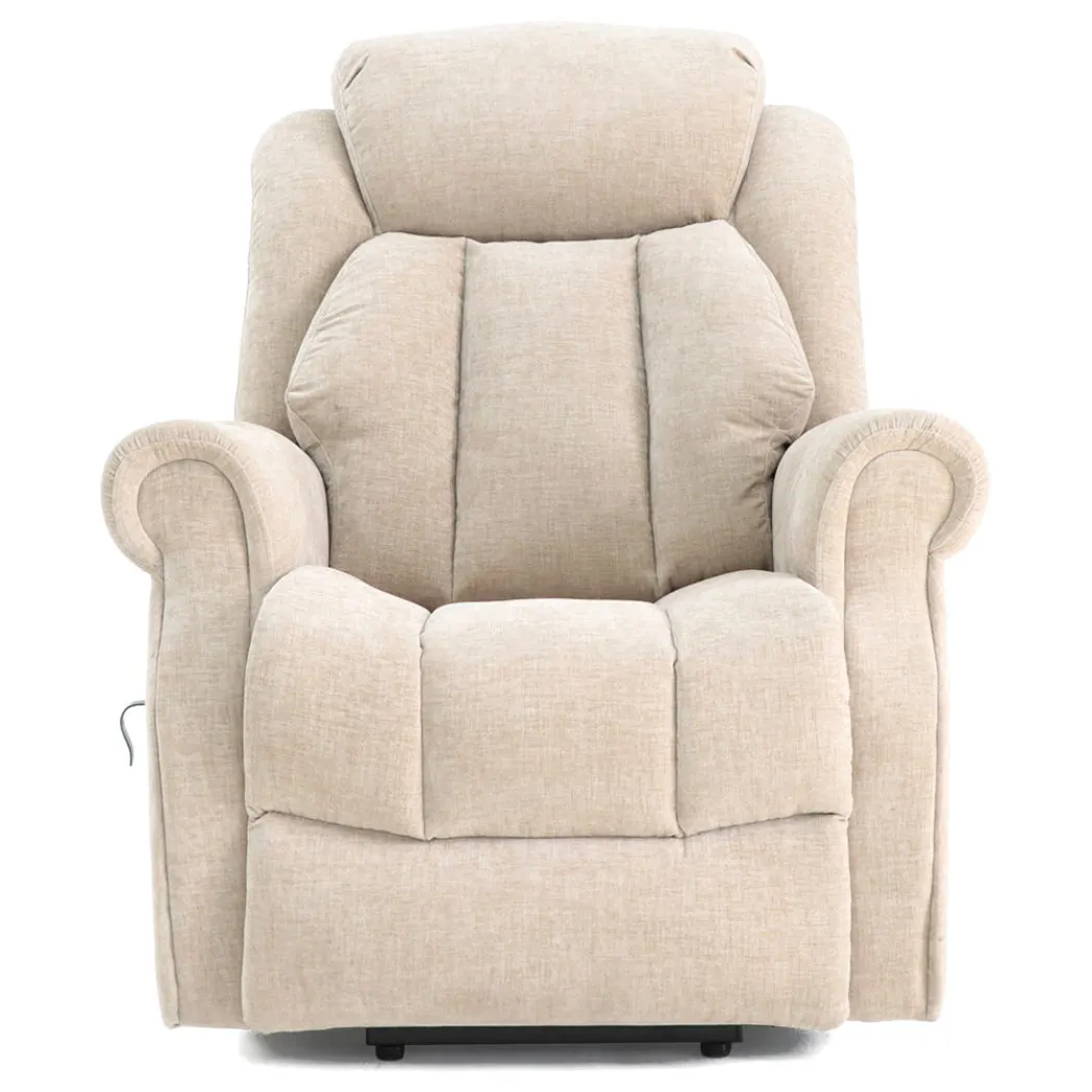 Langham Riser Recliner with Heat and Massage - Oatmeal Chenille Fabric thumbnail 3