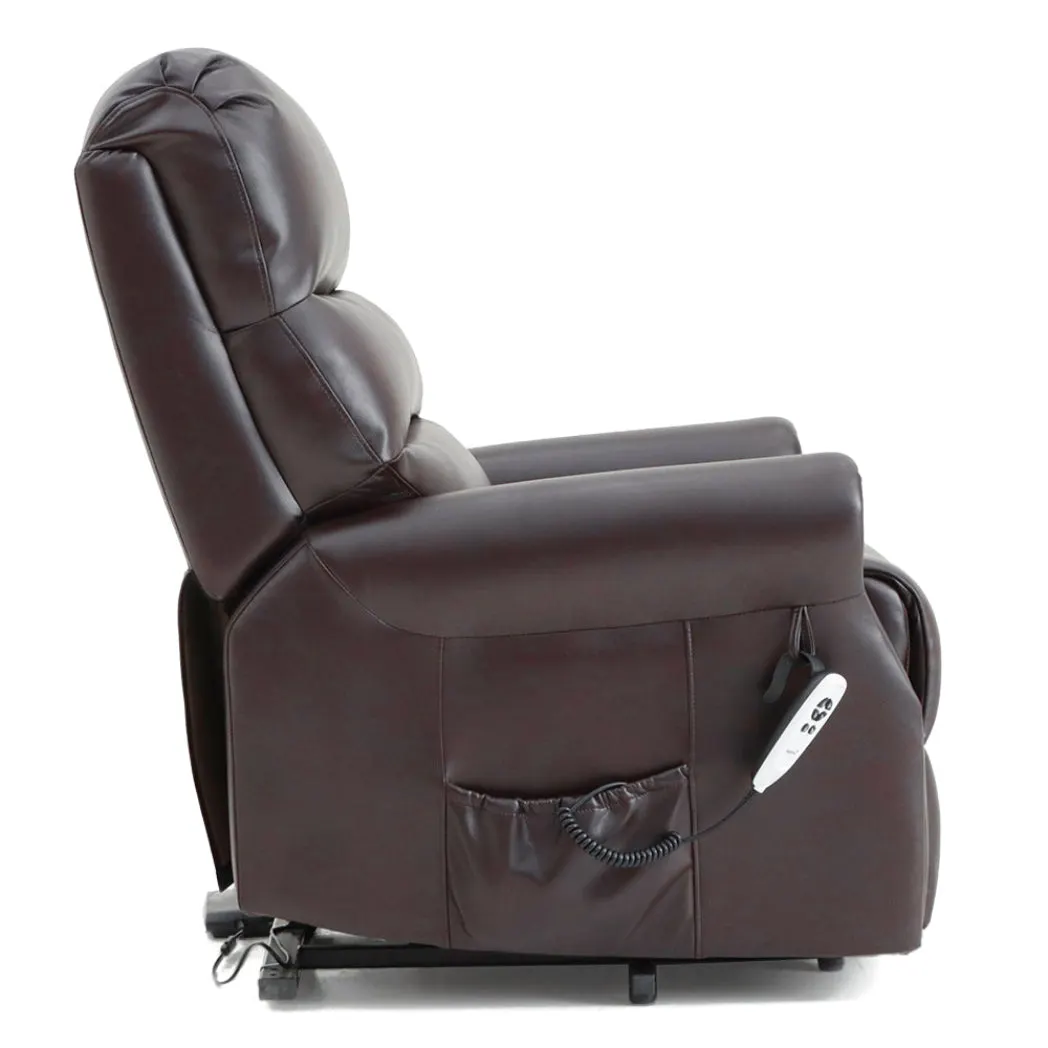 Savoy Dual Motor Riser Recliner - Brown Air Leather thumbnail 3