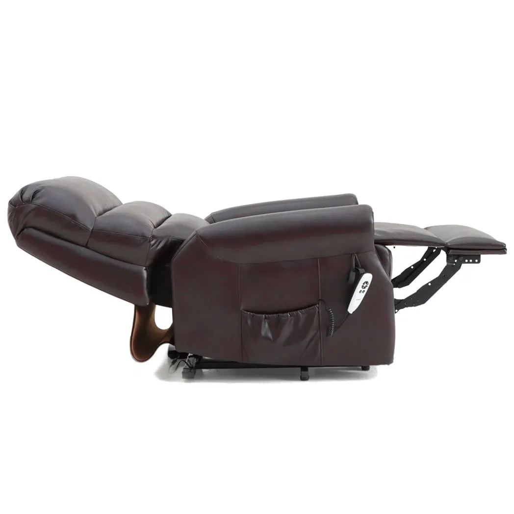 Savoy Dual Motor Riser Recliner - Brown Air Leather thumbnail 5