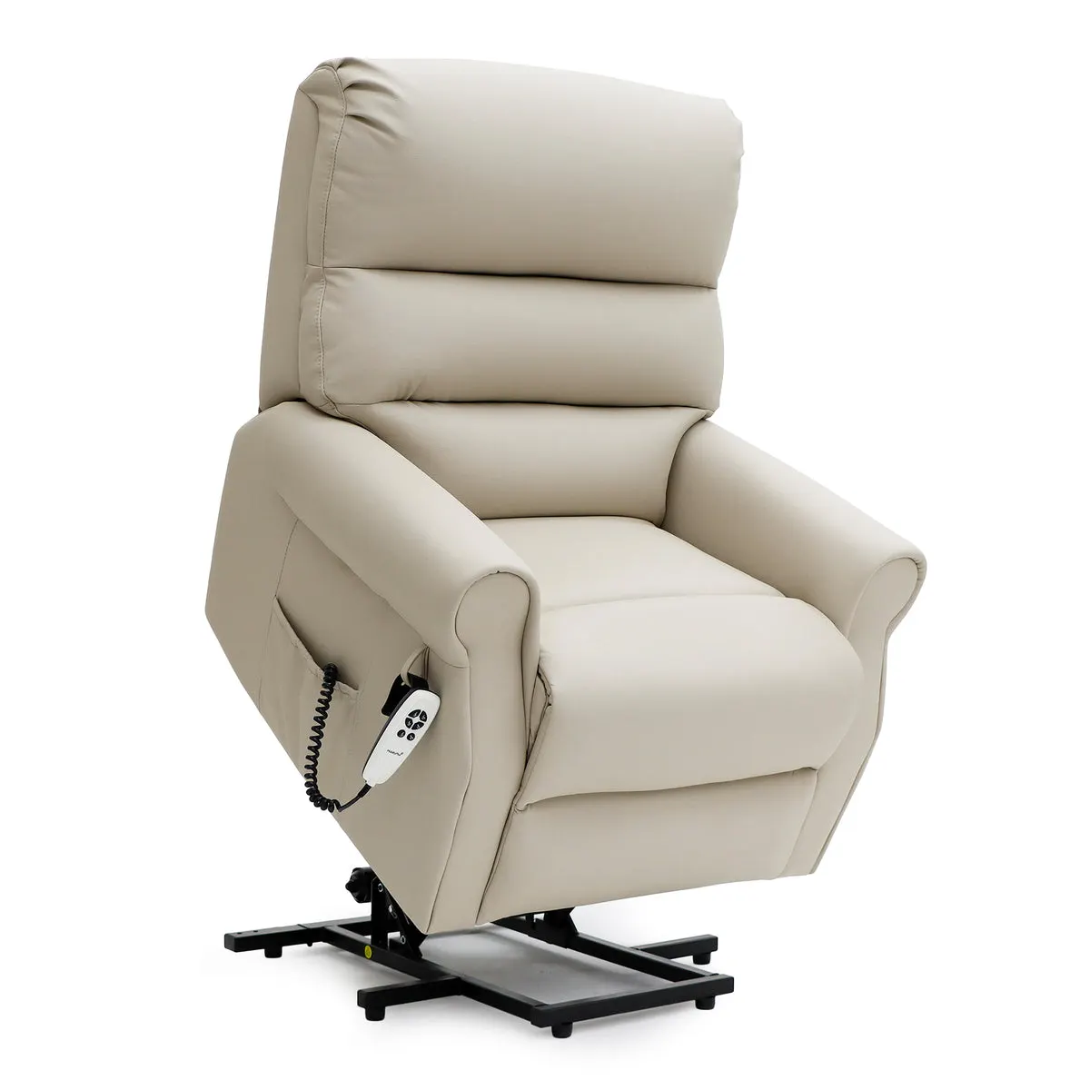 Savoy Dual Motor Riser Recliner - Cream Air Leather thumbnail 2