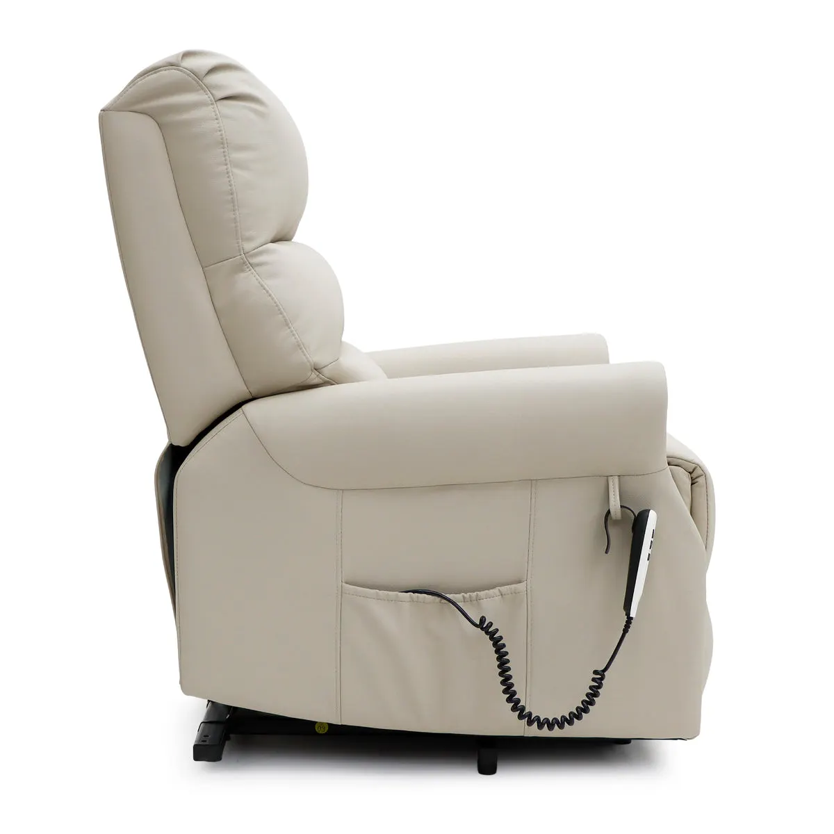 Savoy Dual Motor Riser Recliner - Cream Air Leather thumbnail 3