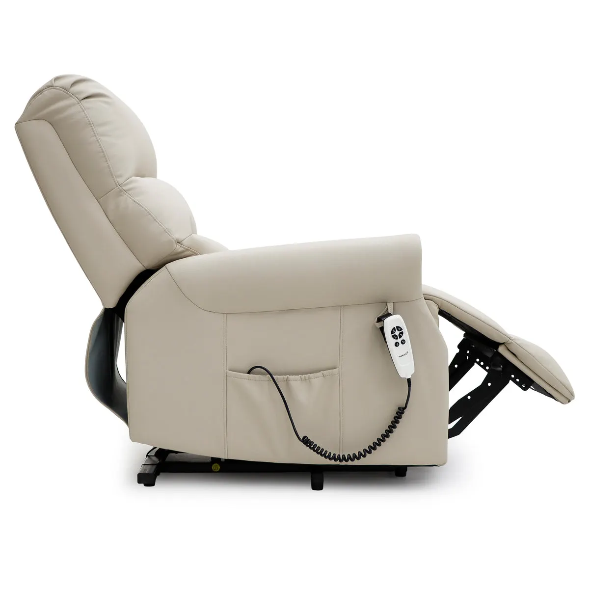 Savoy Dual Motor Riser Recliner - Cream Air Leather thumbnail 4