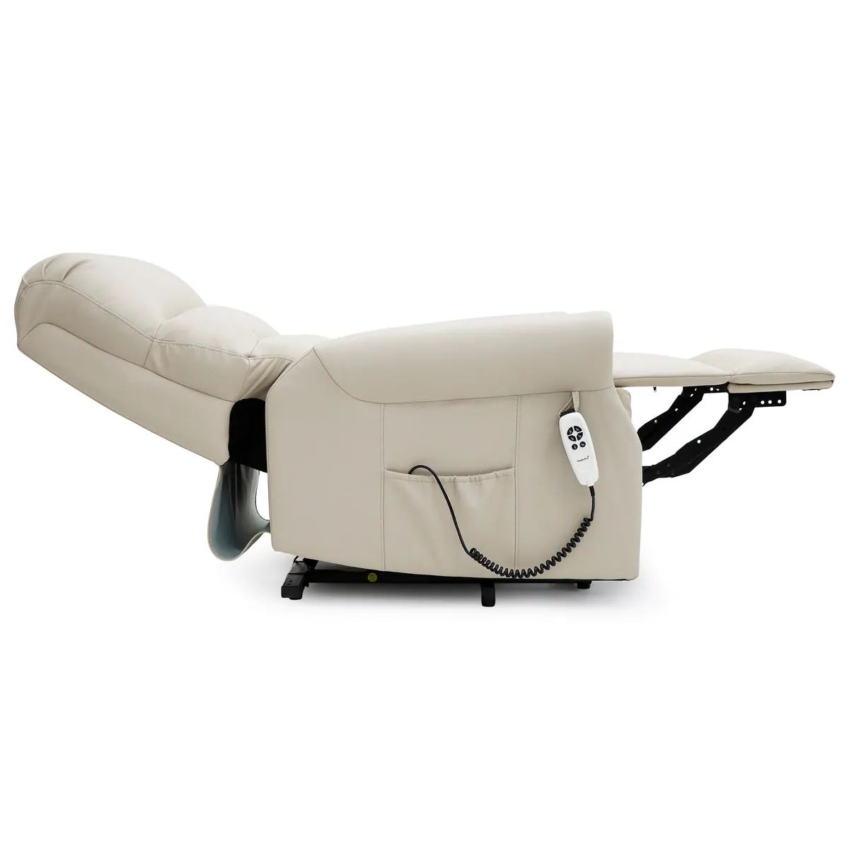 Savoy Dual Motor Riser Recliner - Cream Air Leather thumbnail 5