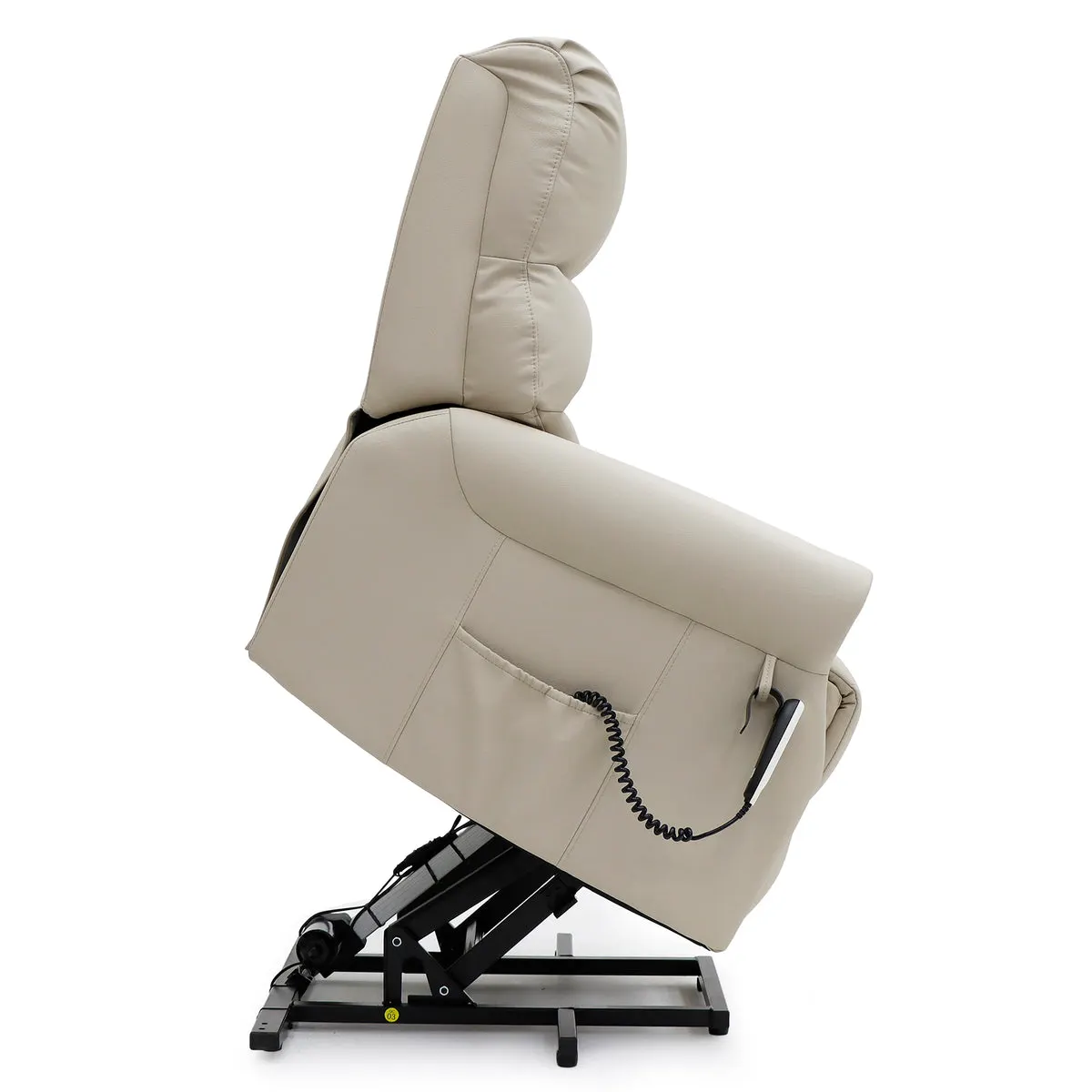 Savoy Dual Motor Riser Recliner - Cream Air Leather thumbnail 7